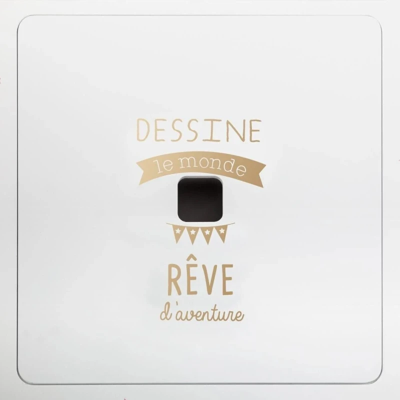 Ensemble Table + 2 Tabourets Enfant Blanc Doré Dream Atmosphera 5 Ensemble Table + 2 Tabourets Enfant Blanc Doré Dream Atmosphera – Image 5