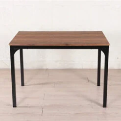 Ensemble Table + 4 Chaises Métal Et Effet Bois -ATMOS Boutique ensemble table 4 chaises metal et effet bois 1