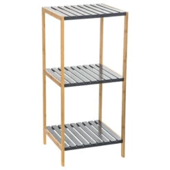Etagère 4 Niveaux Salle Bain Varia Gris Bambou -ATMOS Boutique etagere 4 niveaux salle bain varia gris bambou 2