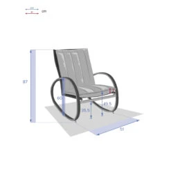 Fauteuil à Bascule Nevada Noir Graphite Hespéride -ATMOS Boutique fauteuil a bascule nevada noir graphite hesperide 4