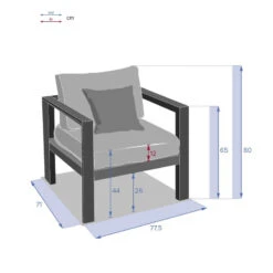 Fauteuil De Jardin Evasion Graphite Hespéride -ATMOS Boutique fauteuil de jardin evasion graphite hesperide 1 2