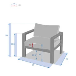 Fauteuil De Jardin Jauca Noisette / Gris Boisé Hespéride -ATMOS Boutique fauteuil de jardin jauca noisette gris boise hesperide 2