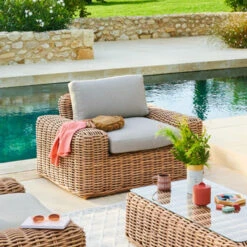 Fauteuil De Salon De Jardin Savinia Coloris Tahini Hespéride -ATMOS Boutique fauteuil de salon de jardin savinia coloris tahini hesperide 1 1