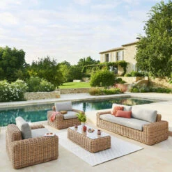 Fauteuil De Salon De Jardin Savinia Coloris Tahini Hespéride -ATMOS Boutique fauteuil de salon de jardin savinia coloris tahini hesperide 1 2