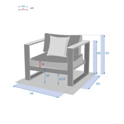 Fauteuil De Salon Emperia Graphite Hespéride -ATMOS Boutique fauteuil de salon emperia graphite hesperide 3