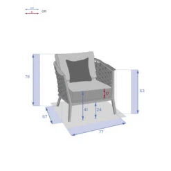 Fauteuil De Salon Extérieur 1 Place Embruns Hespéride -ATMOS Boutique fauteuil de salon exterieur 1 place embruns hesperide 3