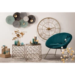 Fauteuil Evan Canard Piètement Doré Atmosphera -ATMOS Boutique fauteuil evan canard pietement dore atmosphera 1 3