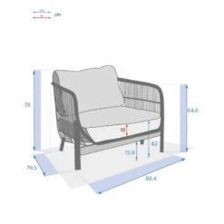 Fauteuil Extérieur 1 Place Deona Acacia Hespéride -ATMOS Boutique fauteuil exterieur 1 place deona acacia hesperide 5