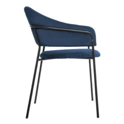 Fauteuil Velours Bleu Siron Atmosphera -ATMOS Boutique fauteuil velours bleu atmosphera 3