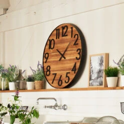 Horloge Abby En Métal Et Bois D70 Atmosphera -ATMOS Boutique horloge abby en metal et bois d70 atmosphera 1 2