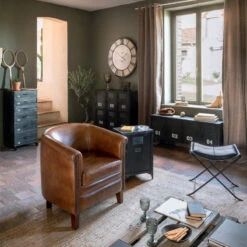 Horloge D80 Métal Et Bois Oscar Atmosphera -ATMOS Boutique horloge d80 metal et bois oscar atmosphera 2