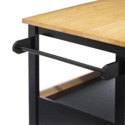 Ilot De Cuisine Noir Et Naturel 5Five -ATMOS Boutique ilot de cuisine noir et naturel 5five 6