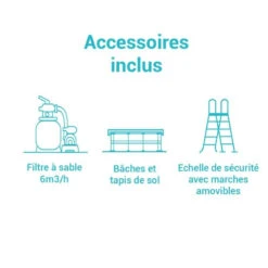 Kit Piscine Tubulaire Ultra Frame 6.10xH1.22m Intex -ATMOS Boutique kit piscine tubulaire ultra frame 610xh122m intex 1