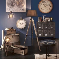 Lampadaire Trépied Runo Noir Atmosphera H 145 Cm -ATMOS Boutique lampadaire trepied runo noir atmosphera h 145 cm 1