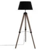 Lampadaire Trépied Runo Noir Atmosphera H 145 Cm