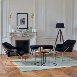 Lampadaire Trépied Runo Noir Atmosphera H 145 Cm -ATMOS Boutique lampadaire trepied runo noir atmosphera h 145 cm 4