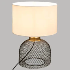 Lampe Grille Emie Noir Et Blanc Atmosphera -ATMOS Boutique lampe grille emie noir et blanc atmosphera 2