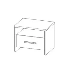 Demeyere Chevet Kansas 1 Tiroir 1 Niche -ATMOS Boutique lit colorado 2 personnes 160x200 cm 5