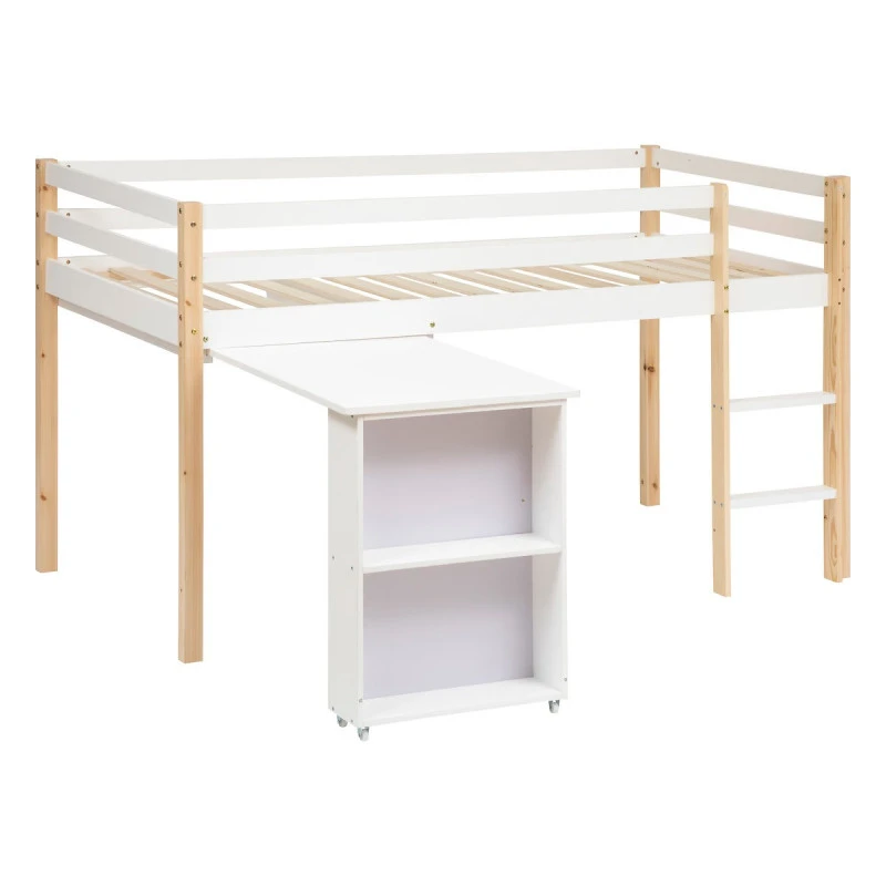 Lit Combi Bureau Enfant Pin Blanc Atmosphera 1 Lit Combi Bureau Enfant Pin Blanc Atmosphera