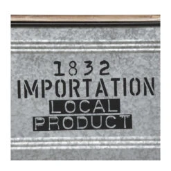 Lot De 3 Malles Métal Gris Plateau Bois Atmosphera -ATMOS Boutique lot de 3 malles metal gris plateau bois atmosphera 1 7