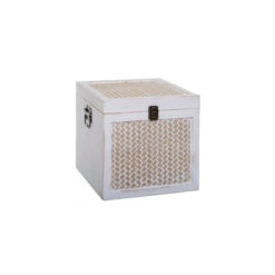 Malles Carrée Cannage Blanchi - Lot De 3 - Atmosphera 6 Malles Carrée Cannage Blanchi - Lot De 3 - Atmosphera -ATMOS Boutique malles carree cannage blanchi lot de 3 atmosphera 2