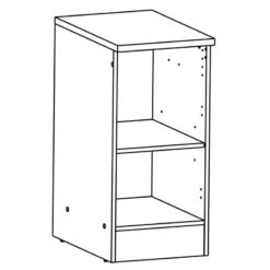 Demeyere Meuble Bas 1 Porte 40 Cm Origan Noir Et Bois -ATMOS Boutique meuble bas 1 porte 40 cm origan noir et bois 1 3