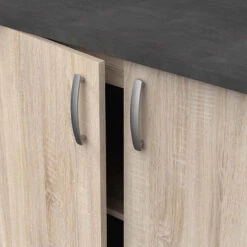 Demeyere Meuble De Cuisine Bas 2 Portes 100cm Paprika -ATMOS Boutique meuble de cuisine bas 2 portes 100cm paprika 1 2