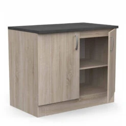 Demeyere Meuble De Cuisine Bas 2 Portes 100cm Paprika -ATMOS Boutique meuble de cuisine bas 2 portes 100cm paprika 1 3