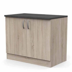 Demeyere Meuble De Cuisine Bas 2 Portes 100cm Paprika -ATMOS Boutique meuble de cuisine bas 2 portes 100cm paprika 1 4