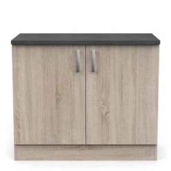 Demeyere Meuble De Cuisine Bas 2 Portes 100cm Paprika -ATMOS Boutique meuble de cuisine bas 2 portes 100cm paprika 1 5