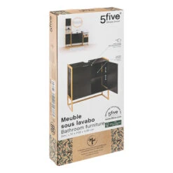 Meuble Sous Lavabo 2 Portes Noir Natureo 5Five -ATMOS Boutique meuble sous lavabo 2 portes noir natureo 5five 3