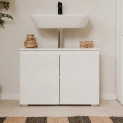 Meuble Sous Vasque 2 Portes Capetown Blanc -ATMOS Boutique meuble sous vasque 2 portes capetown blanc 3