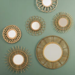 Miroir Rotin Fleur D56 Atmosphera -ATMOS Boutique miroir rotin fleur d56 atmosphera 2