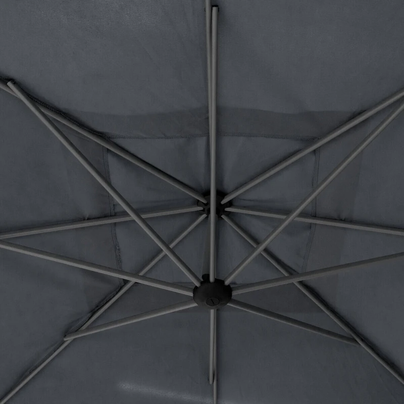 Parasol Décentré Carré Manoa Ardoise Hespéride 3 Parasol Décentré Carré Manoa Ardoise Hespéride – Image 3