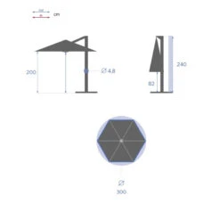 Parasol Décentré Rond Manoa Jaune Moutarde Hespéride 8 Parasol Décentré Rond Manoa Jaune Moutarde Hespéride -ATMOS Boutique parasol decentre rond manoa jaune moutarde hesperide 3