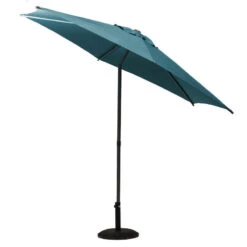 Parasol Droit Rond 2,7m Soya Bleu Canard Hespéride -ATMOS Boutique parasol droit rond 27m soya bleu canard hesperide 2