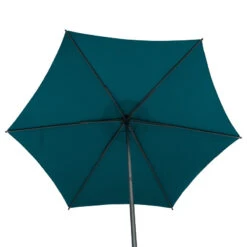 Parasol Droit Rond 2,7m Soya Bleu Canard Hespéride -ATMOS Boutique parasol droit rond 27m soya bleu canard hesperide 4