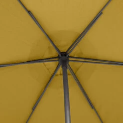 Parasol Droit Rond 2,7m Soya Jaune Moutarde Hespéride -ATMOS Boutique parasol droit rond 27m soya jaune moutarde hesperide 3