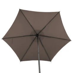 Parasol Droit Rond 2,7m Soya Taupe Hespéride -ATMOS Boutique parasol droit rond 27m soya taupe hesperide 4