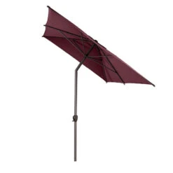 Parasol Mat Central 2x3 M Loompa Bordeaux Hespéride -ATMOS Boutique parasol mat central 2x3 m loompa bordeaux hesperide 2