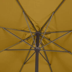 Parasol Mat Central Rond 3m Loompa Moutarde Hespéride -ATMOS Boutique parasol mat central rond 3m loompa moutarde hesperide 4