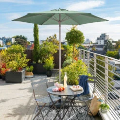 Parasol Rond 2,3m Anzio Vert Olive Hespéride