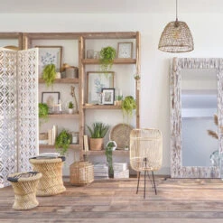 Paravent Bois Nomade Blanc Atmosphera -ATMOS Boutique paravent bois nomade blanc atmosphera 2