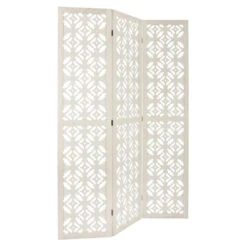 Paravent Bois Nomade Blanc Atmosphera