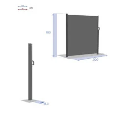 Paravent écran Antao Graphite Hespéride -ATMOS Boutique paravent ecran antao graphite hesperide 1 6