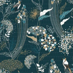 Parure De Lit Paon Bleu Canard 240x220 Atmosphera -ATMOS Boutique parure de lit paon bleu canard 240x220 atmosphera 2