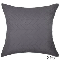 PARURE LIT 2 P. TRESSES DESSUS LIT 2 TAIES GRIS ATMOSPHERA -ATMOS Boutique parure lit 2 p tresses dessus lit 2 taies gris atmosphera 2