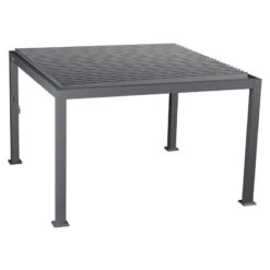Pergola Carrée 3,6x3,6m Evora Graphite Hespéride -ATMOS Boutique pergola carree 36x36m evora graphite hesperide 2