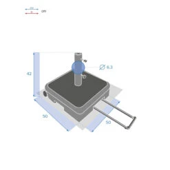 Pied De Parasol Valise à Roulettes Lostano 40kg Hespéride -ATMOS Boutique pied de parasol valise roulettes lostano 40kg hesperide 5