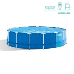 Piscine Tubulaire Ronde Intex 4,57 X 1,22 M Avec Accessoires Intex -ATMOS Boutique piscine tubulaire ronde intex 457 x 122 m avec accessoires intex 2